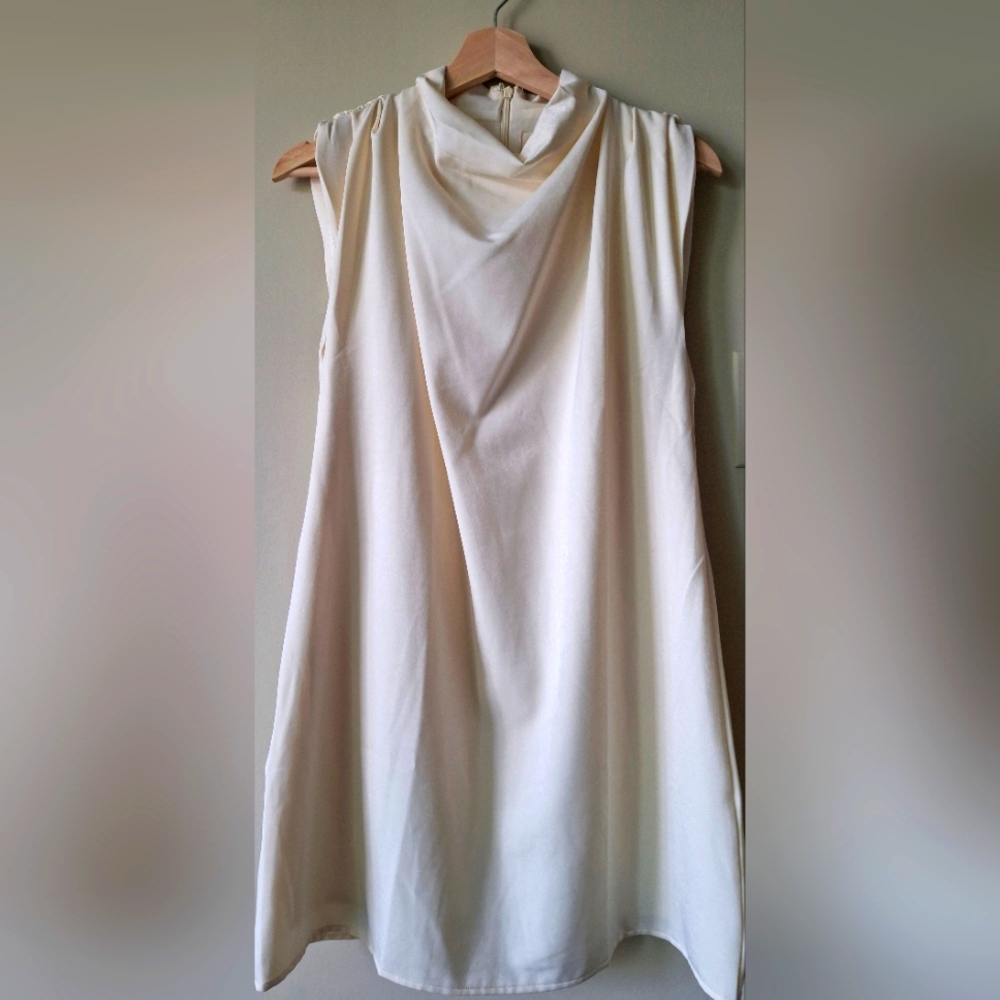 Lena Cream Sleeveless Mini Dress - S